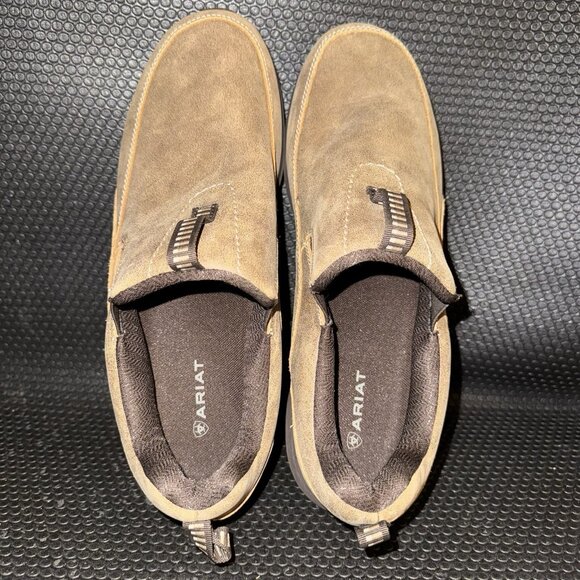 Ariat Spitfire Slip On Brown Leather Comfort Casual Shoes Men’s Size 12EE - Picture 6 of 8